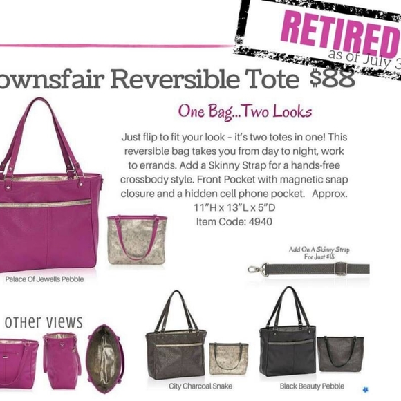 Townsfair Reversible Jewell Tote from 31 Gifts - Picture 6 of 7